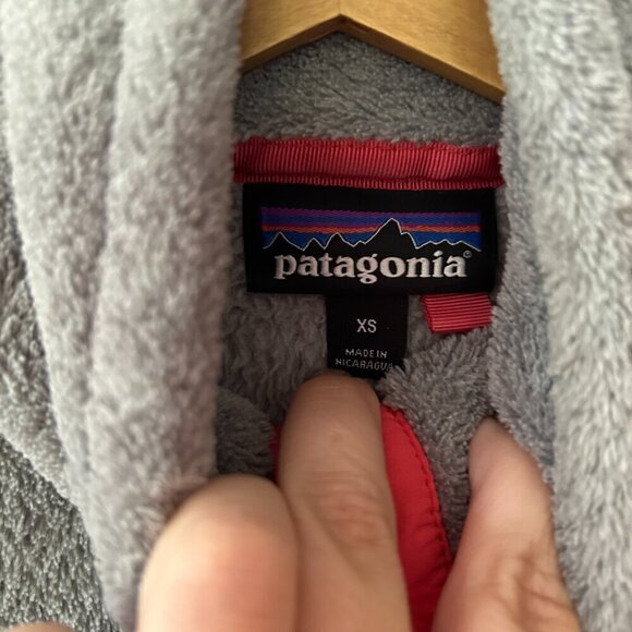 Patagonia Fleece Pullover Womens XS Gray 1/4 Button Cozy High Neck Pockets - Picture 5 of 7